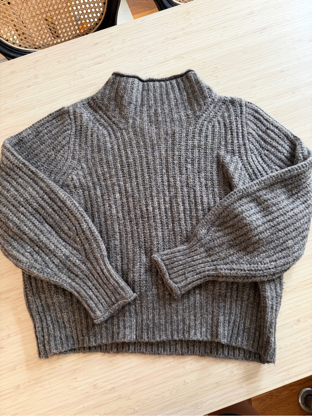 Madewell Cozy Ribbed Mock Neck Sweater - brown